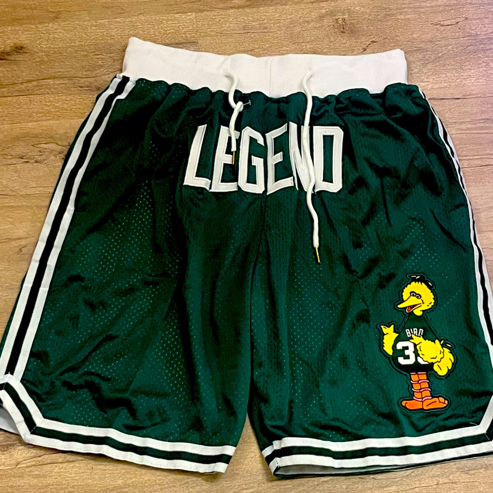 Men’s Celtics, Larry Bird Athletic Shorts. Size L